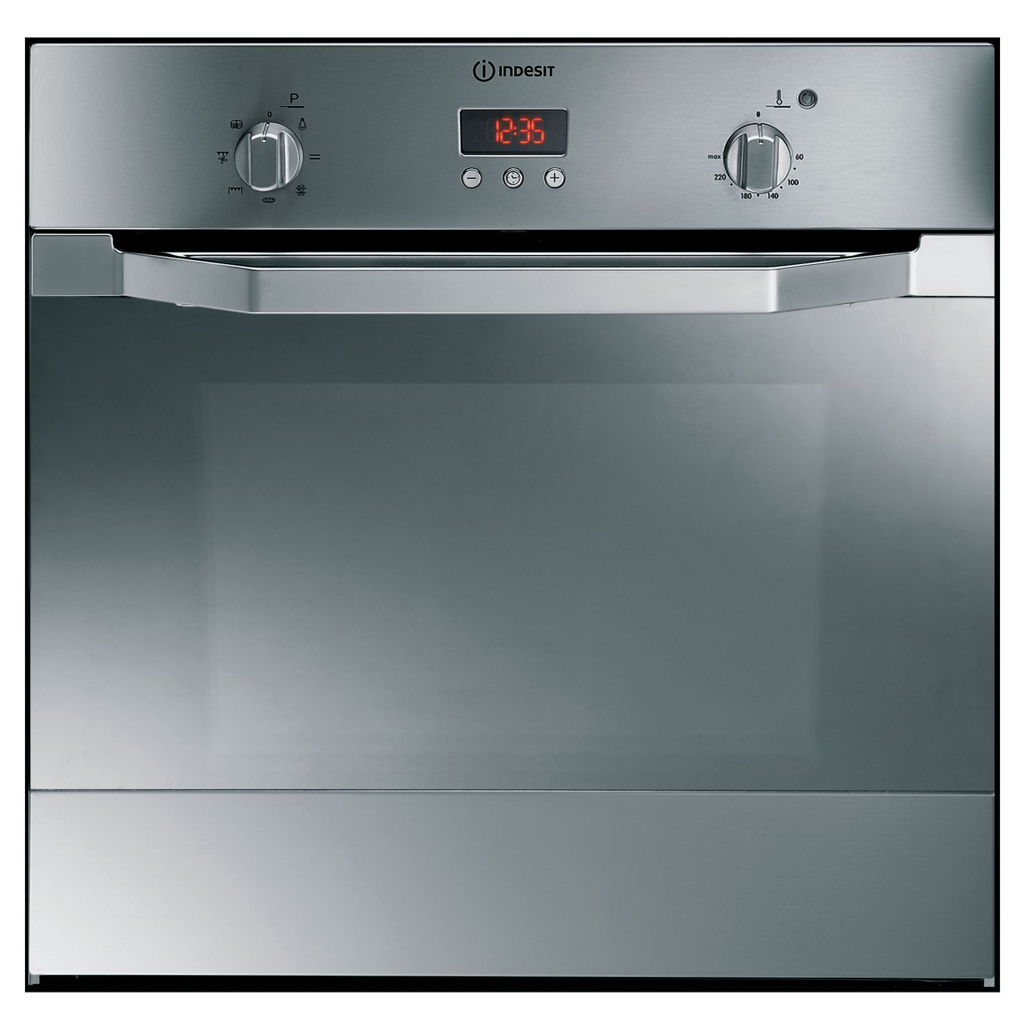 Indesit IF63KAIX Single Electric Oven, Stainless Steel at JohnLewis
