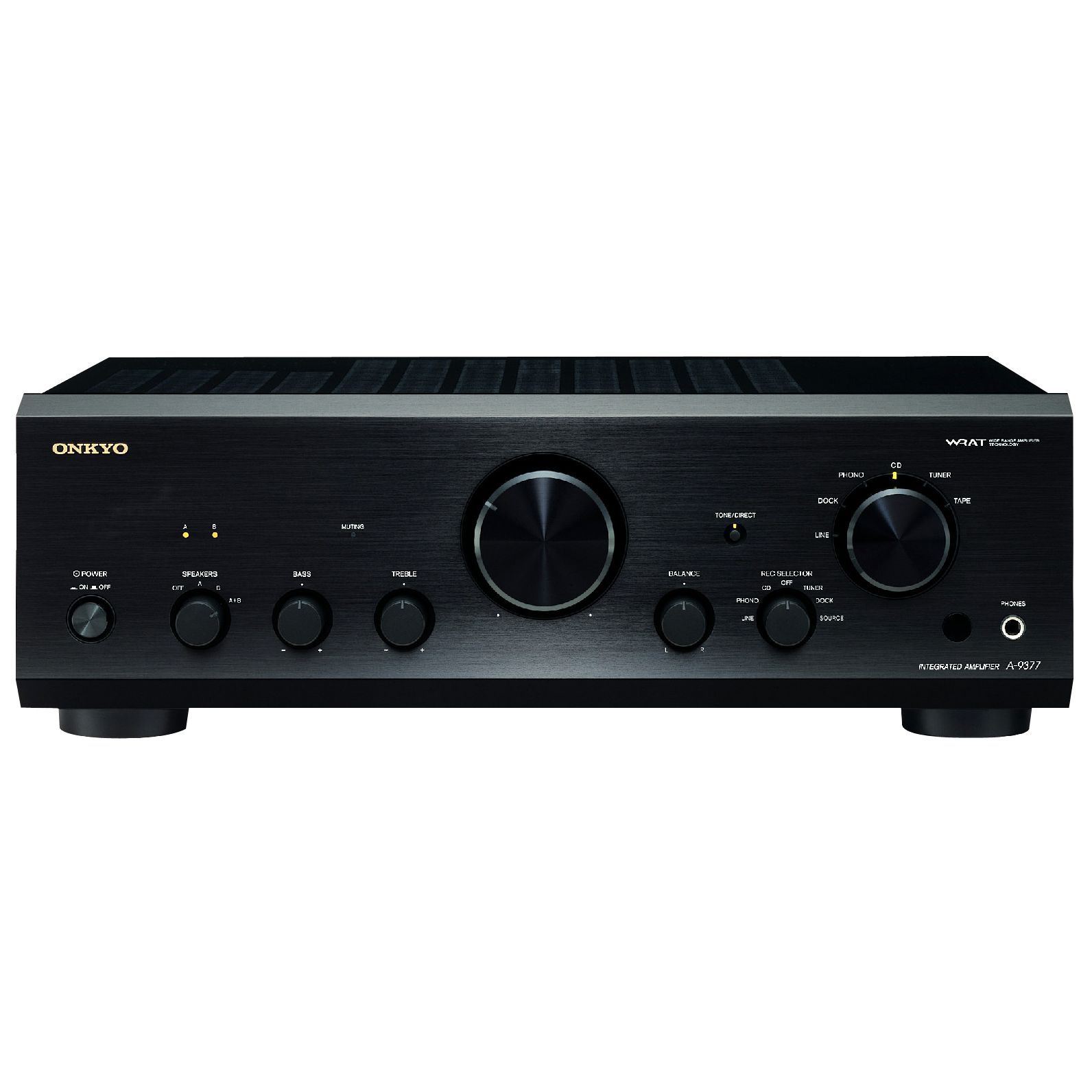 Onkyo A-9377B Integrated Stereo Amplifier, Black at John Lewis