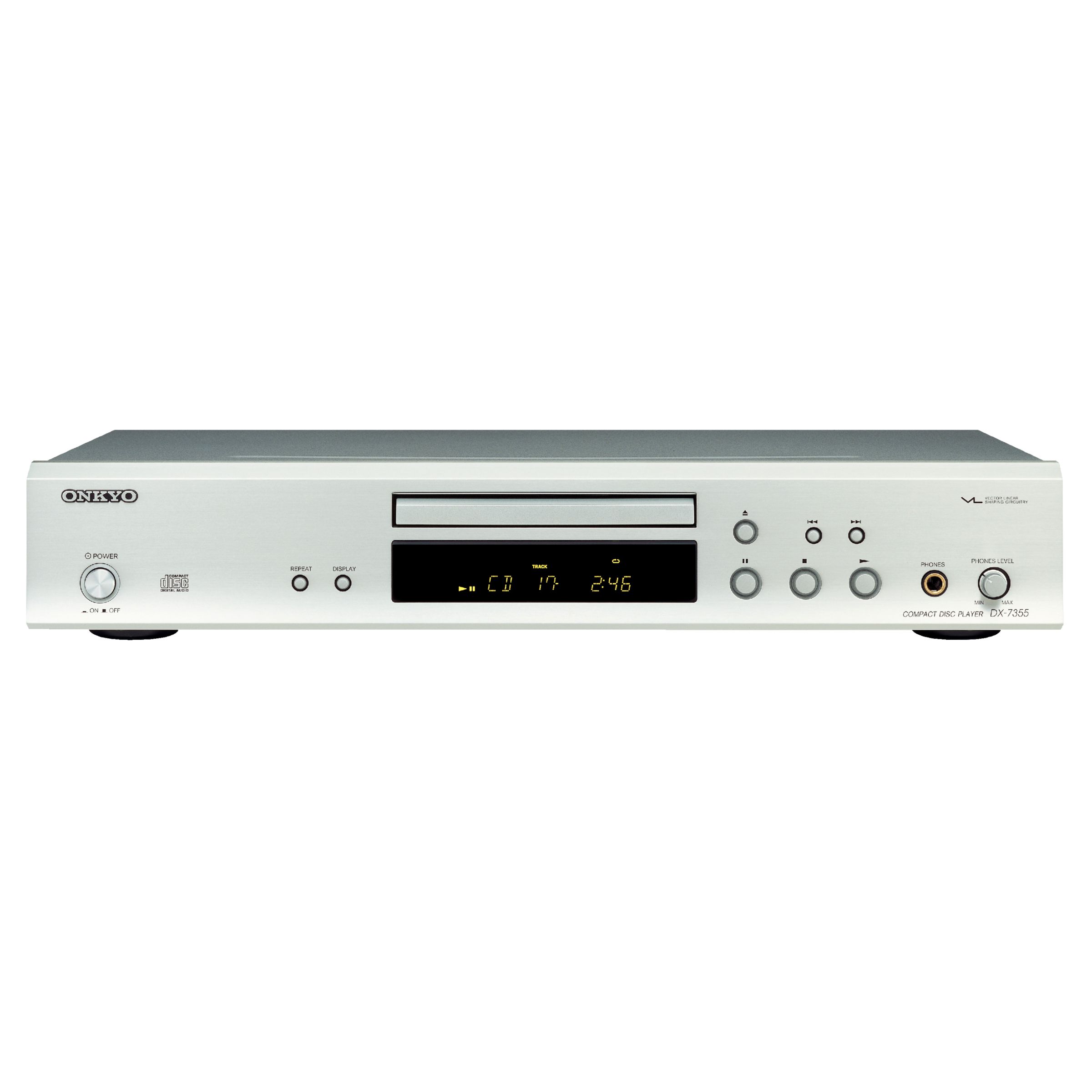 Onkyo DX-7355S CD Player, Silver at John Lewis