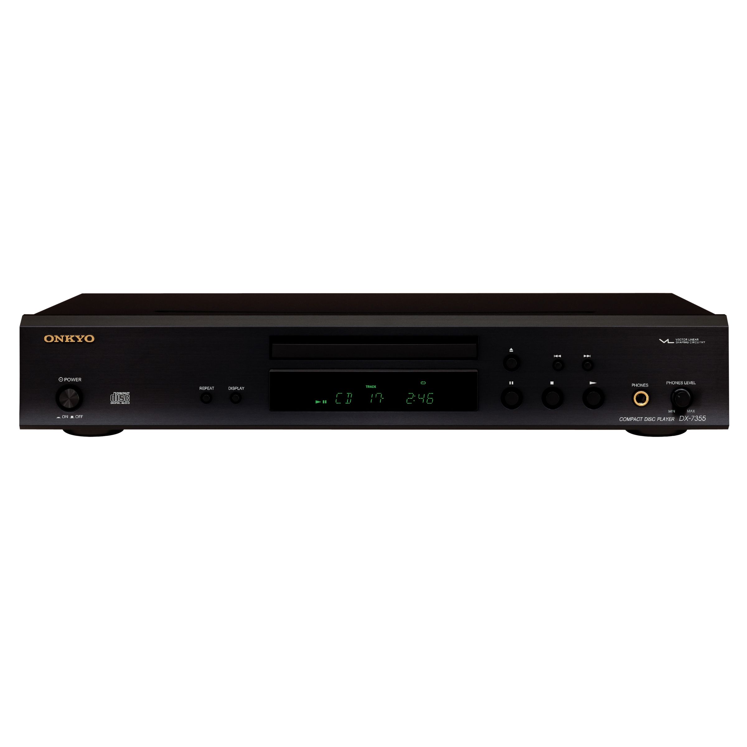 Onkyo DX-7355B CD Player, Black at John Lewis