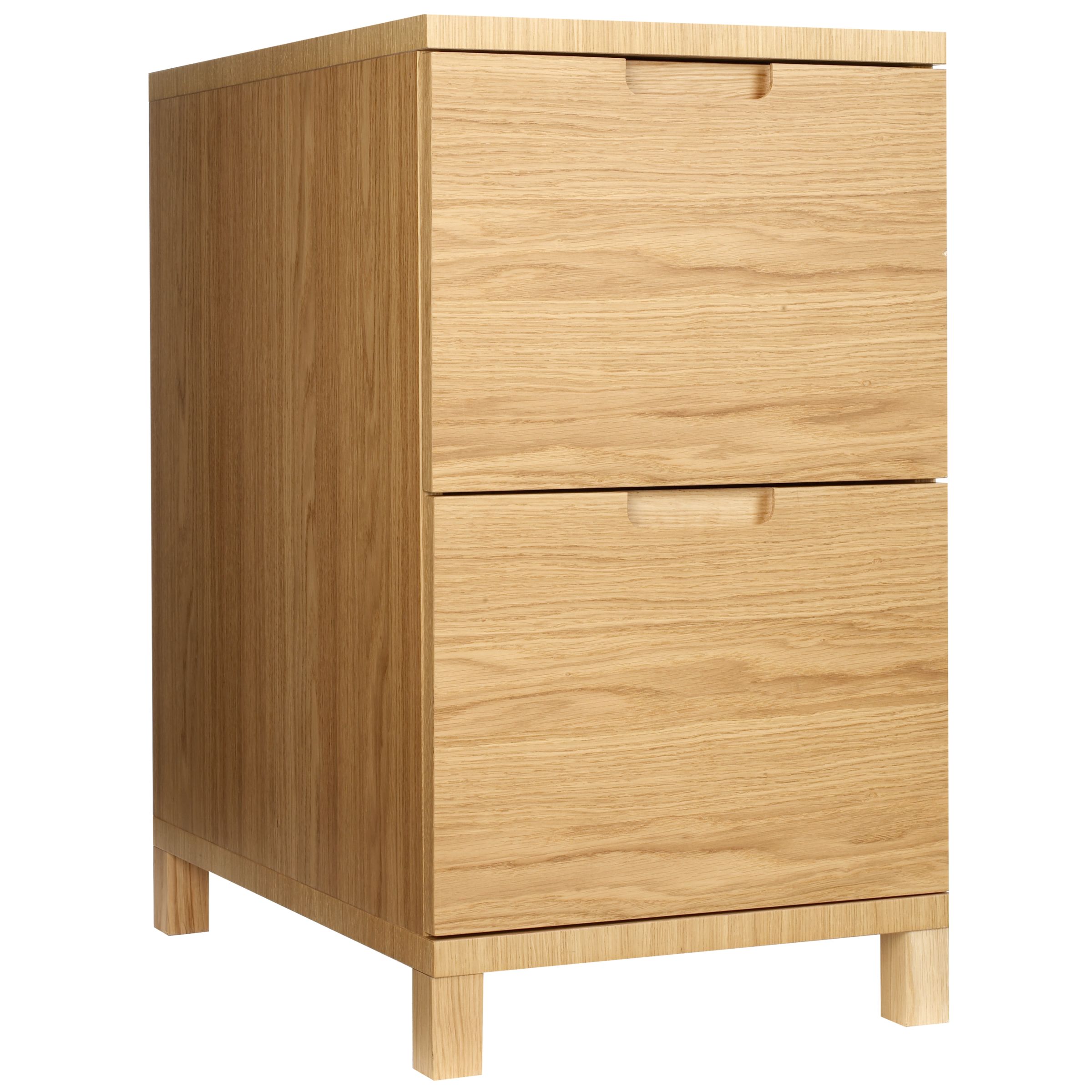 John Lewis Abacus Narrow Filing Cabinet, Oak at John Lewis