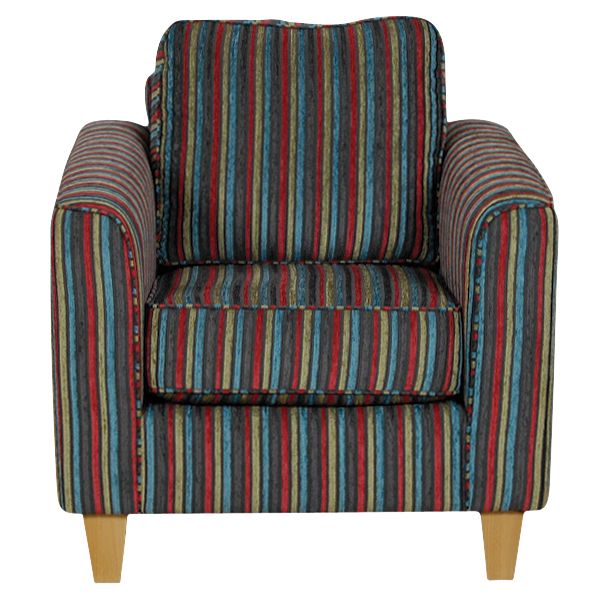 John Lewis Portia Armchair, Red Stripe at John Lewis