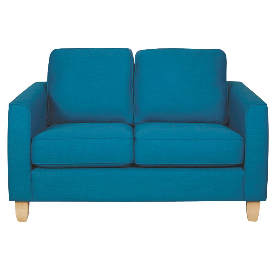 John Lewis Portia Small Sofa, Teal / Light Leg, width 136cm