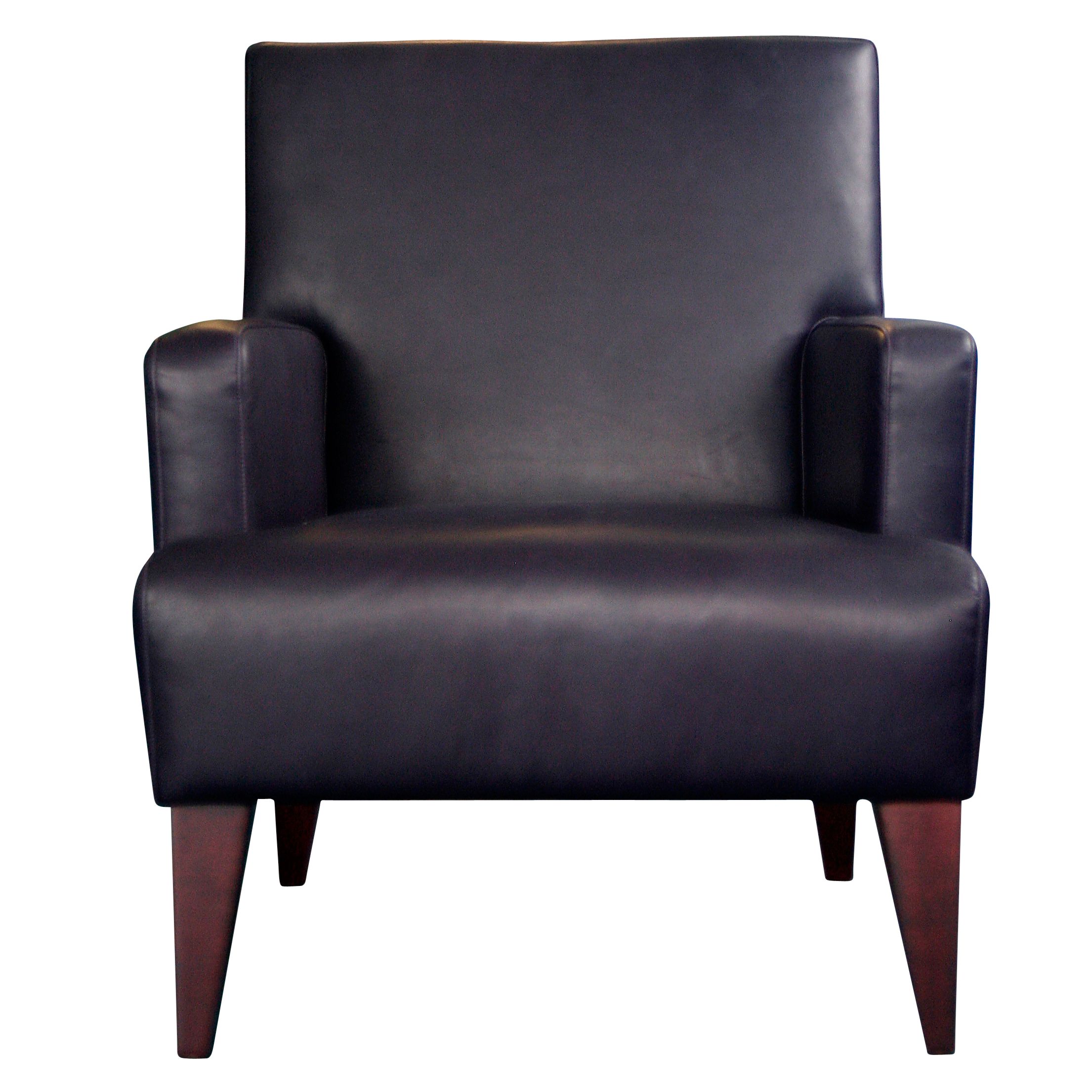 John Lewis Oscar Leather Armchair, Bilberry at John Lewis