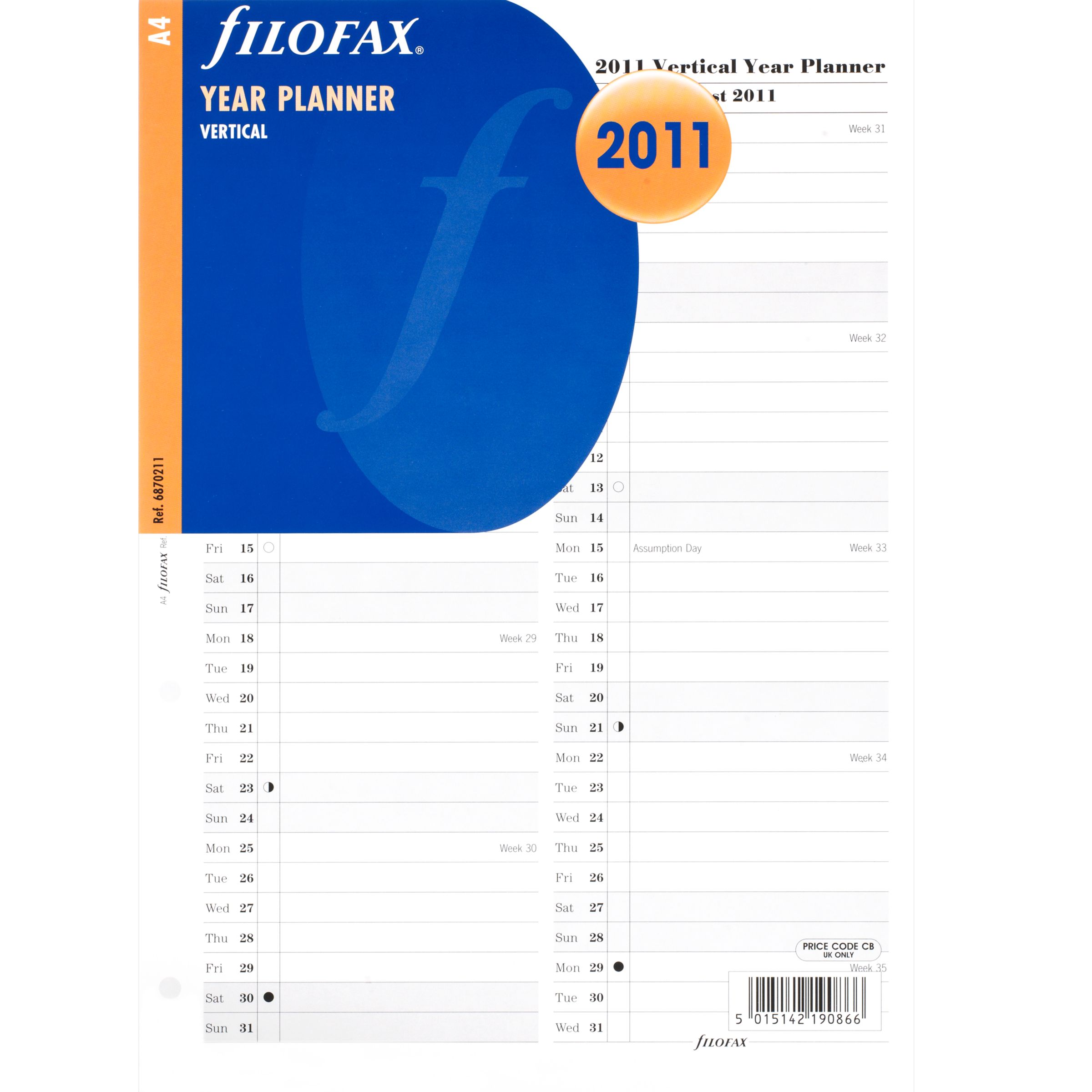 yearly planner 2011. Product. Filofax