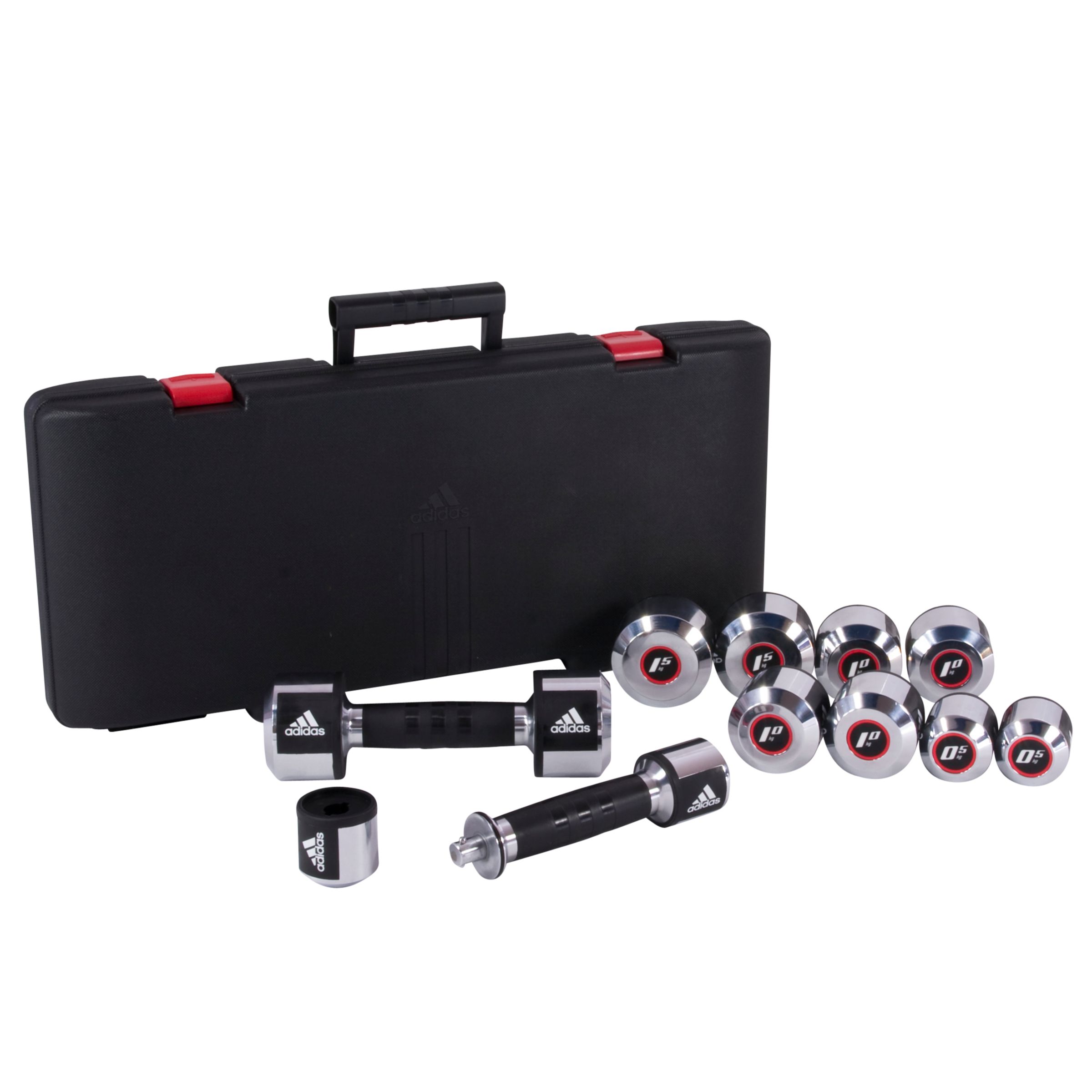 Adidas Chrome Plated Dumbbell Set at JohnLewis