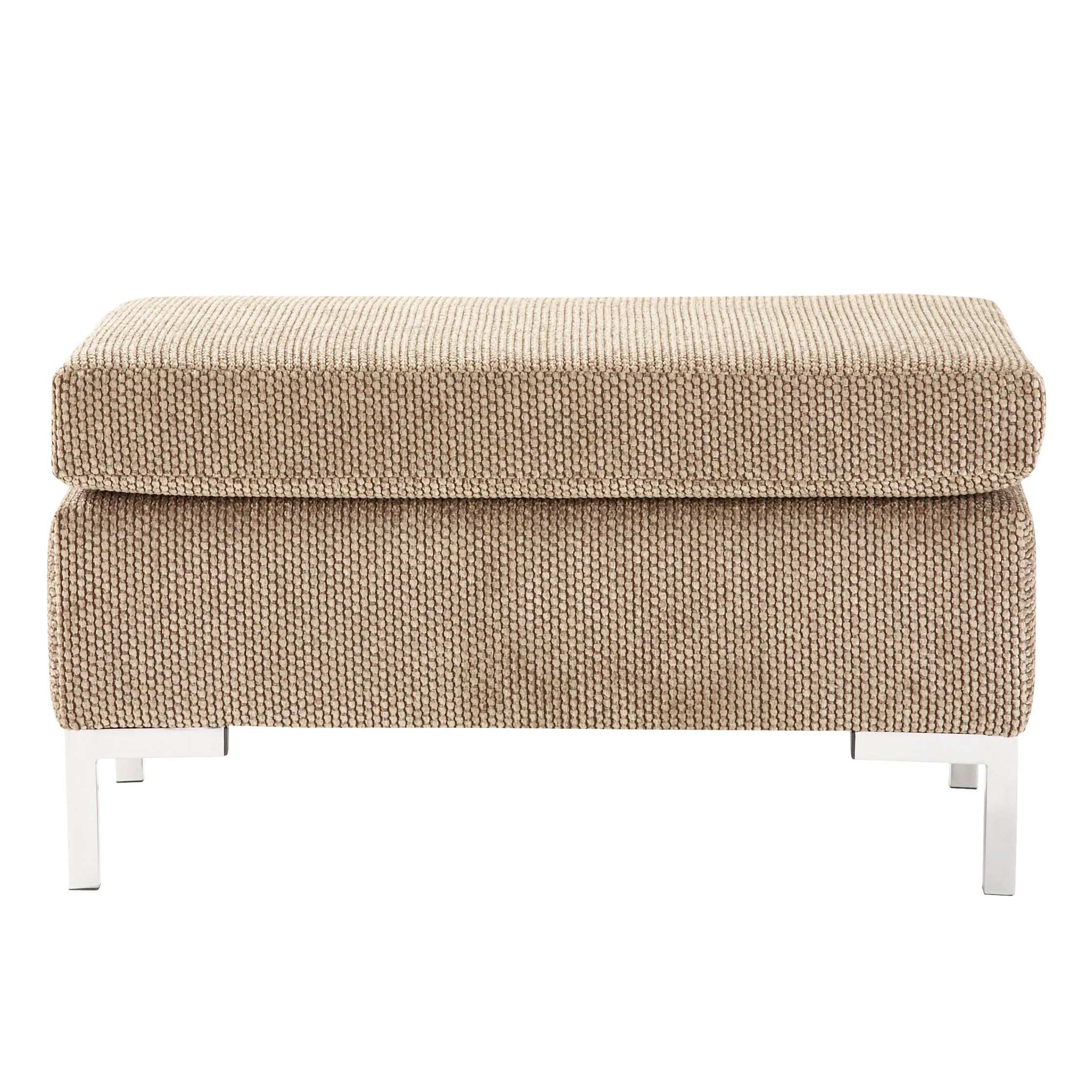 John Lewis Metro Footstool, Driftwood at John Lewis