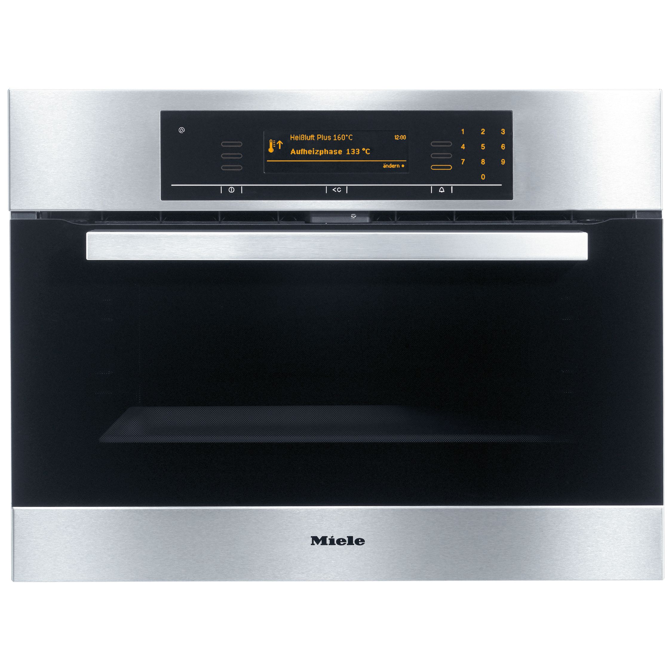 Miele H5081BP Built-in Compact Single Oven, Stainless Steel at John Lewis