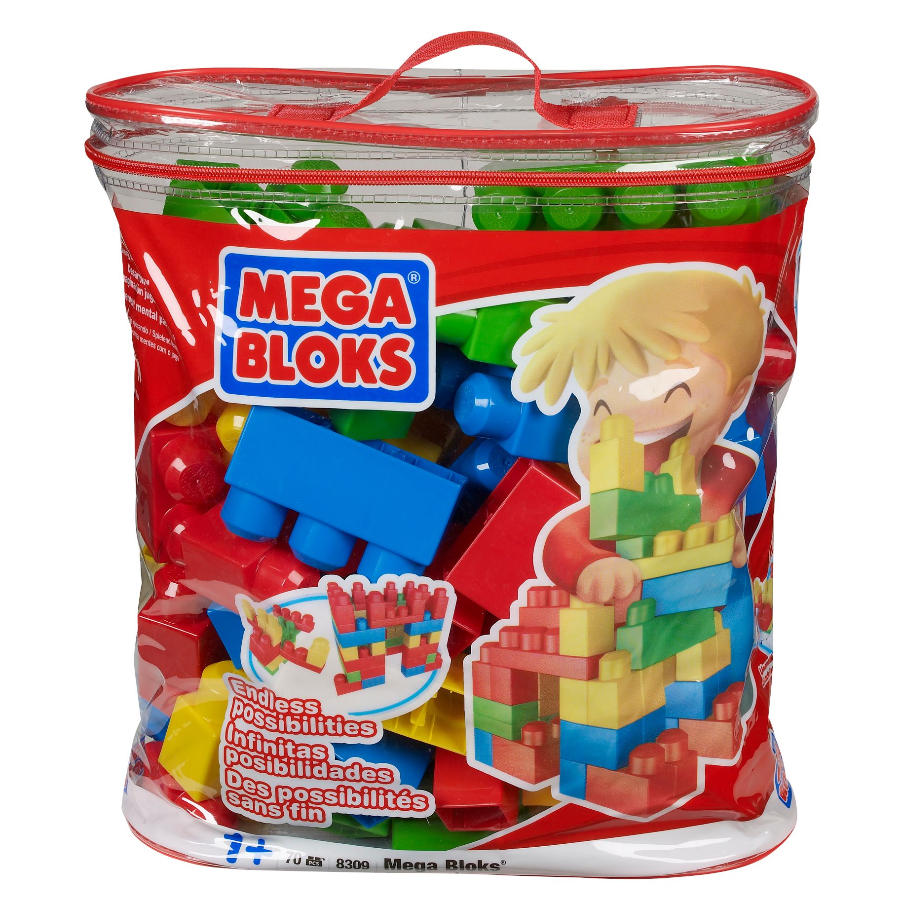 Mega Bloks 70 Piece Building Set, Red