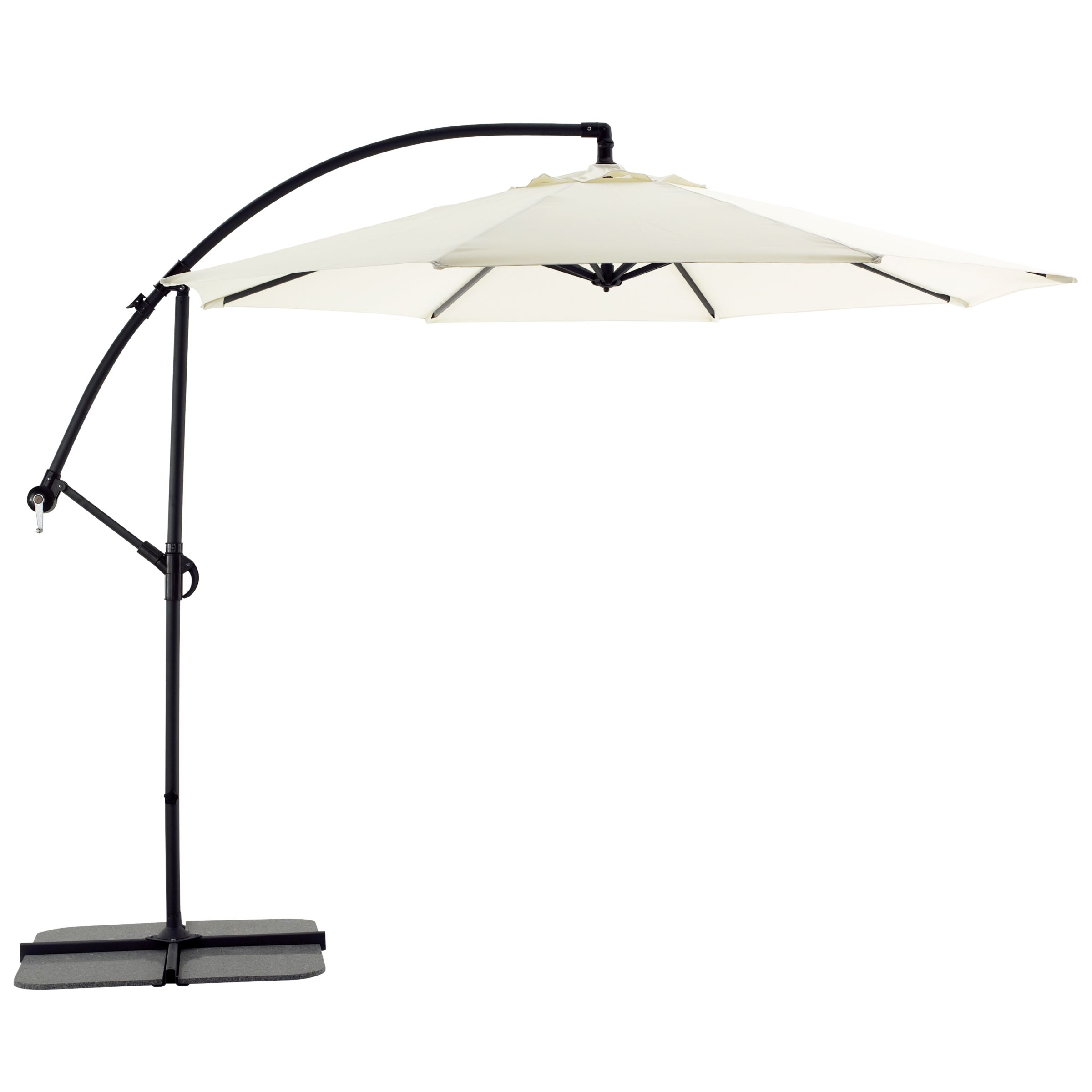 John Lewis Freestanding Garden Parasol, Natural
