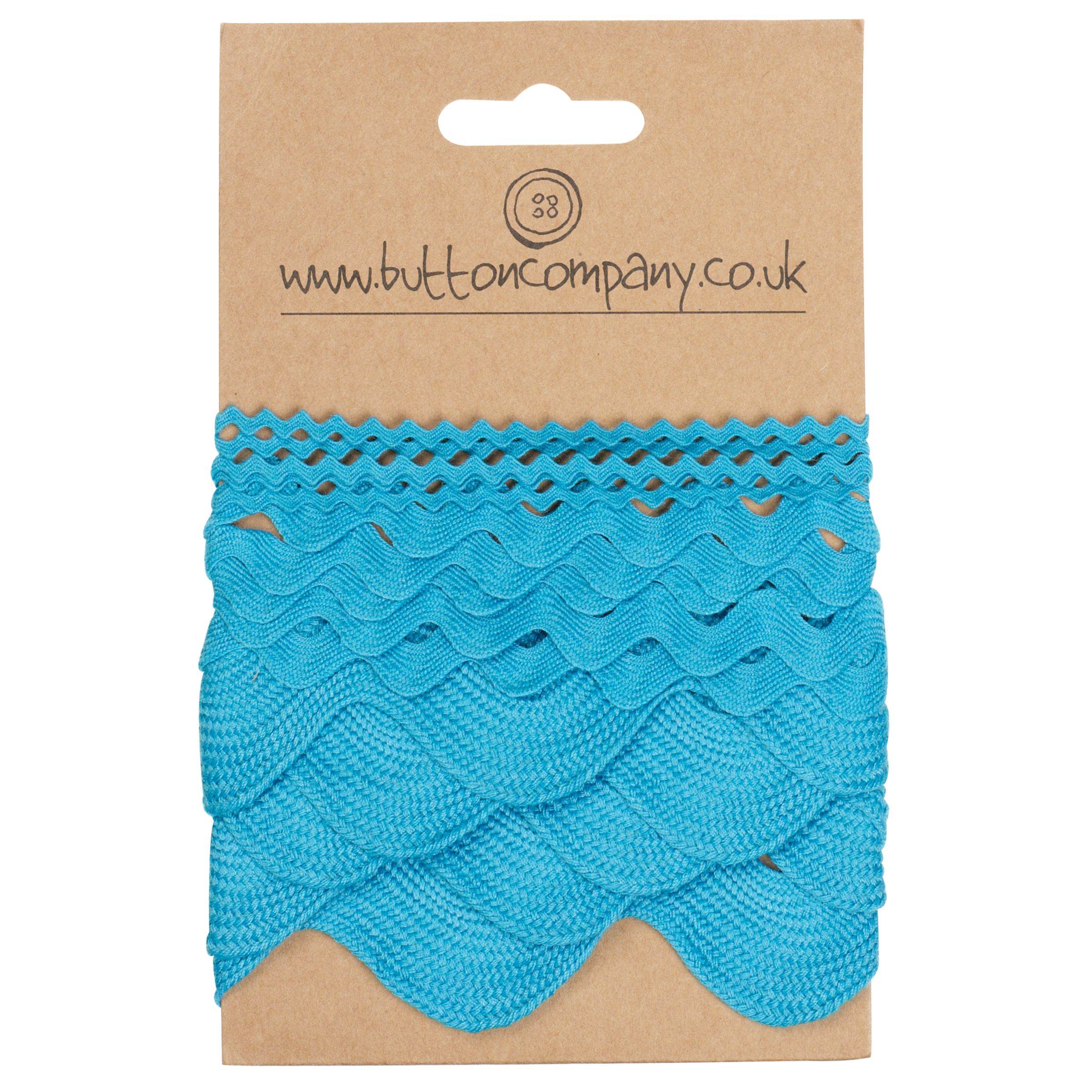 The Button Company Ric Rac Cards, Aqua