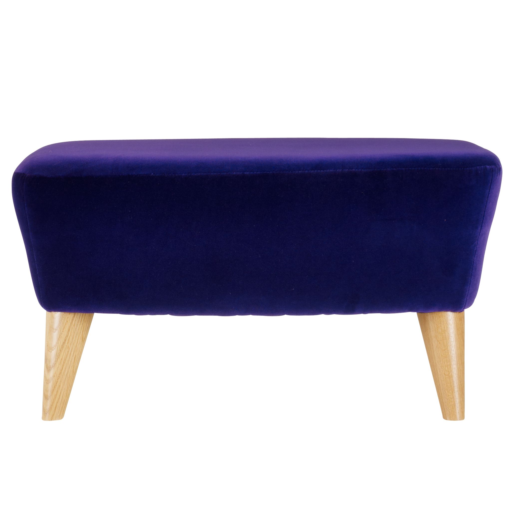 John Lewis Princess Alice Footstool, Aubergine at JohnLewis