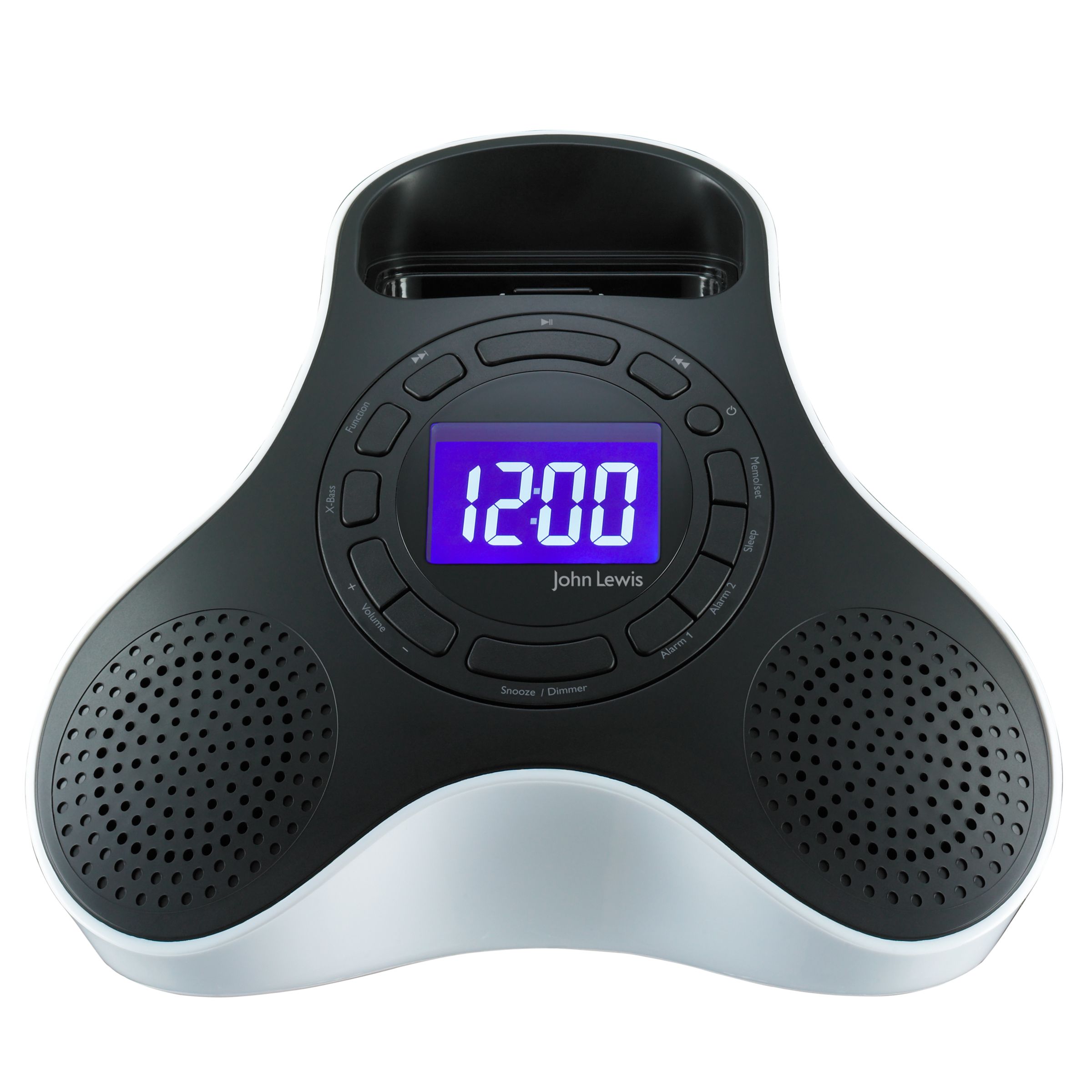 John Lewis ICR2058P Trio Clock Radio for iPod/iPhone