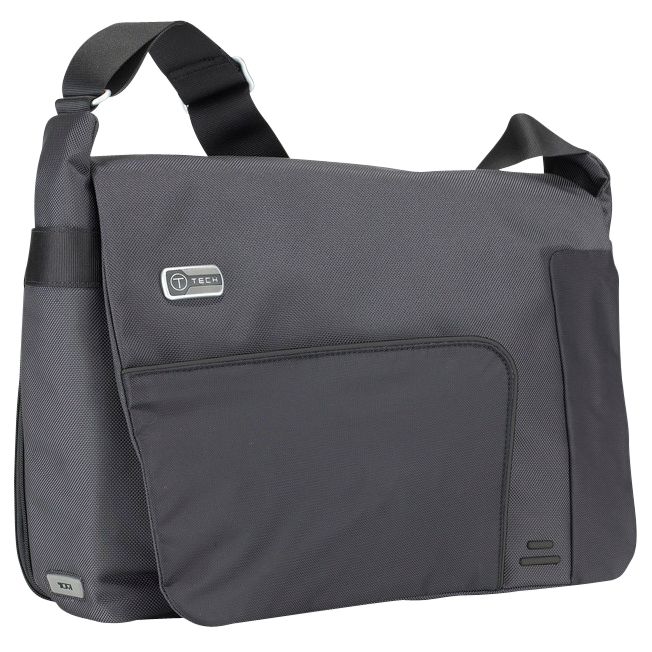 T-Tech by Tumi Empire Landmark Laptop Messenger Bag, Graphite at John Lewis