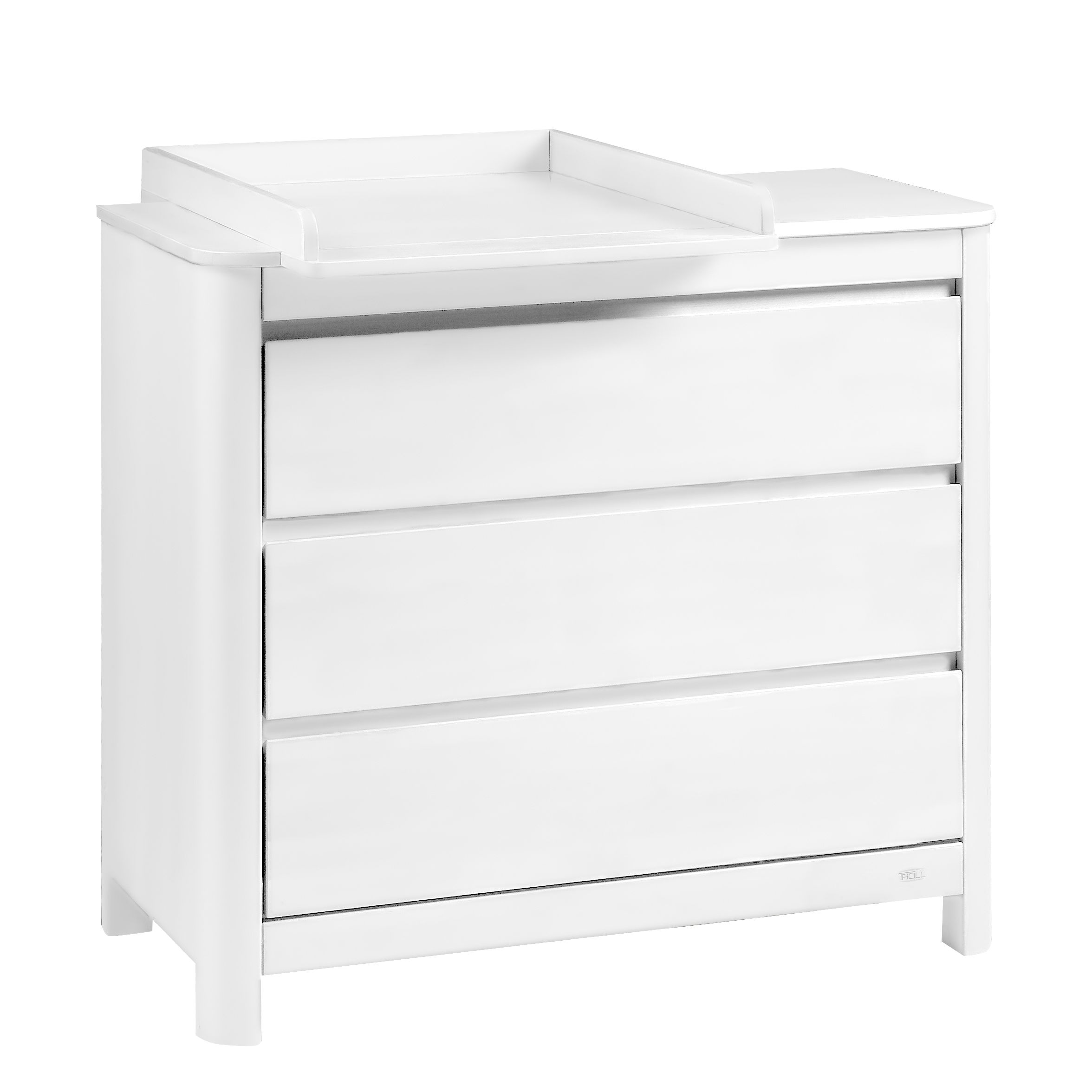 Troll Sun Chest of Drawers with Changing Extension, White at John Lewis
