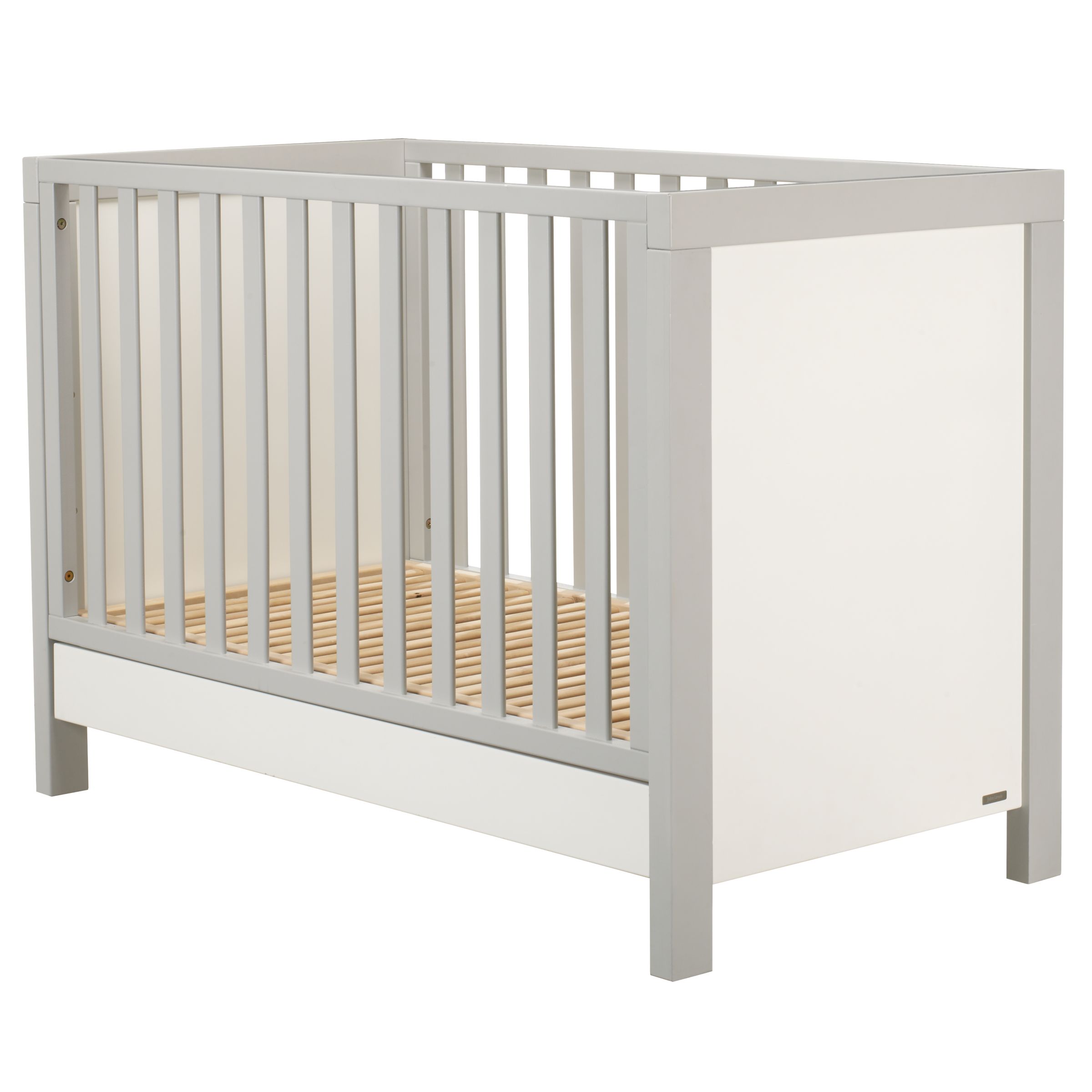 John Lewis Olivia Cot with Drawer, White/Grey at John Lewis