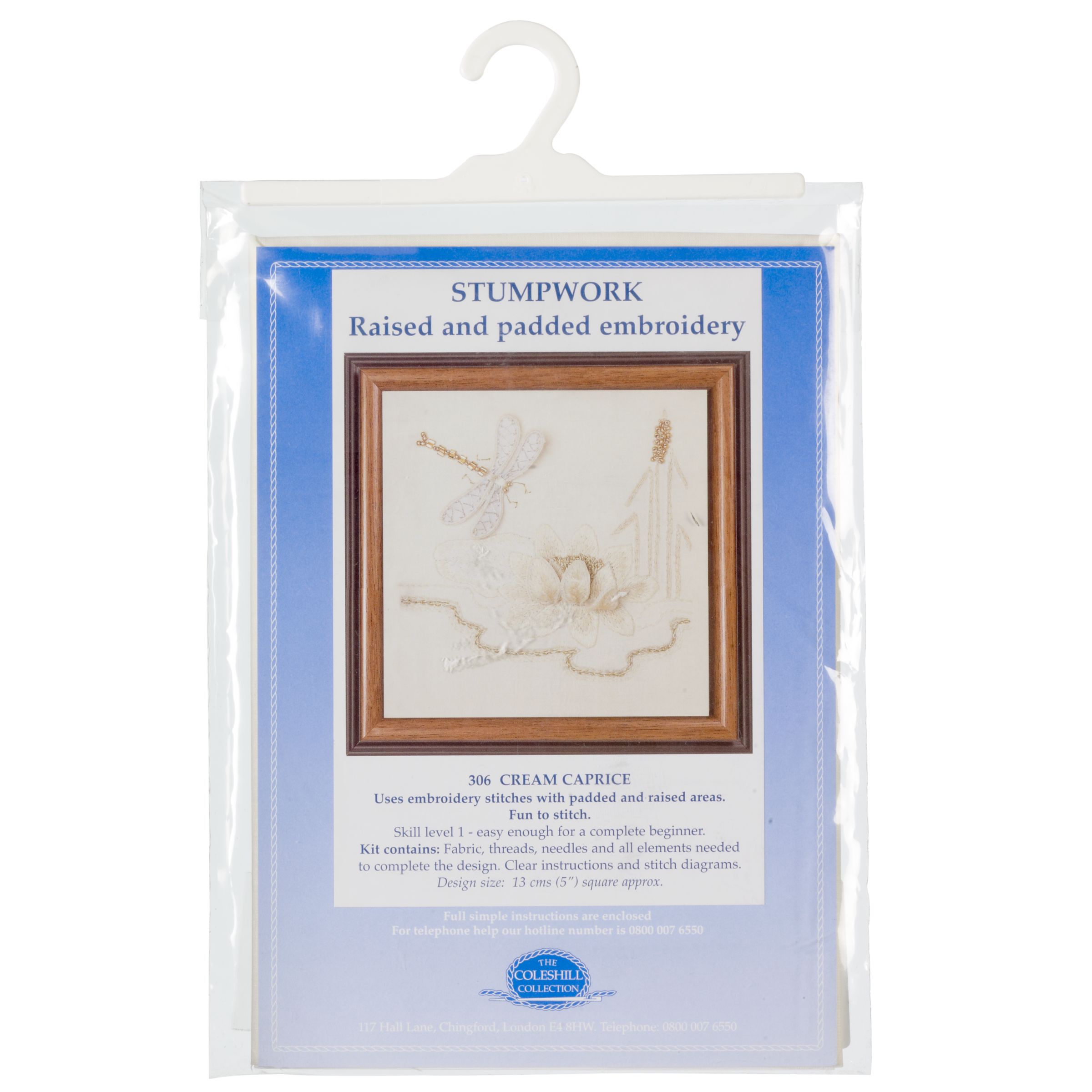 The Coleshill Collection Cream Caprice Dragonfly Stumpwork Kit