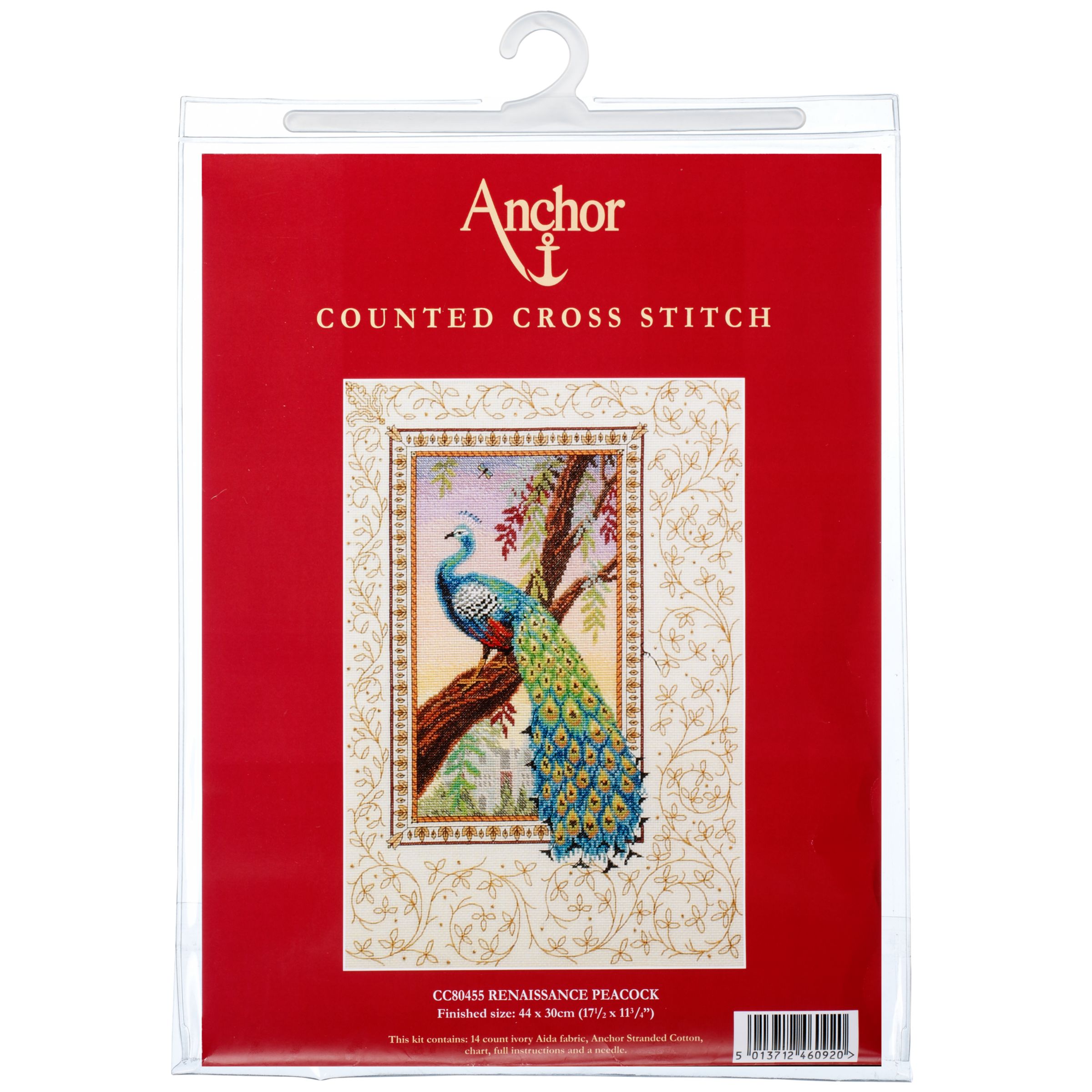 Cross Stitch Renaissance Peacock Kit