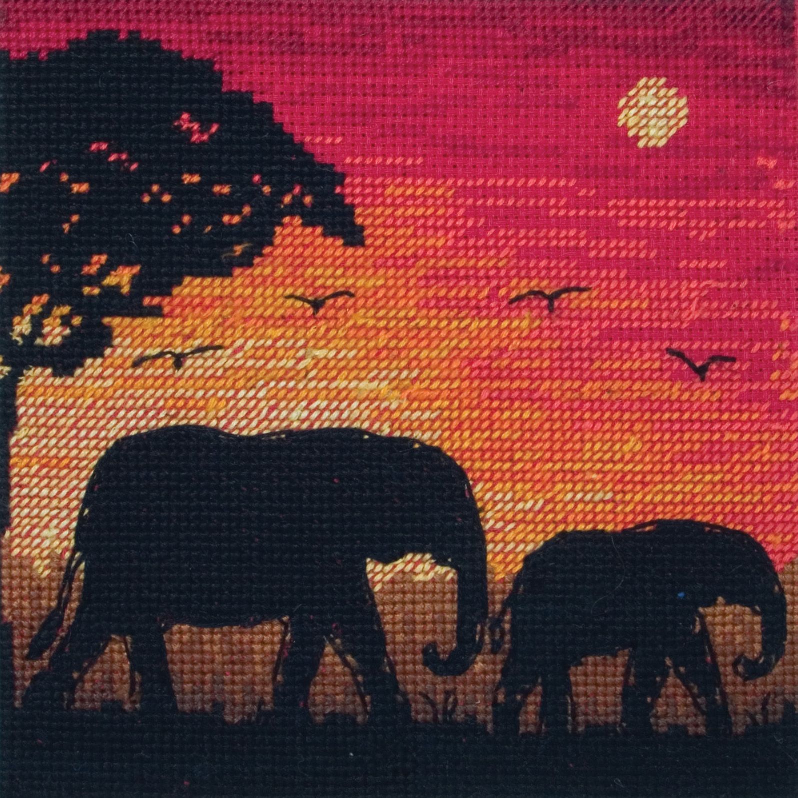 Anchor Elephant Silhouette Cross Stitch Kit