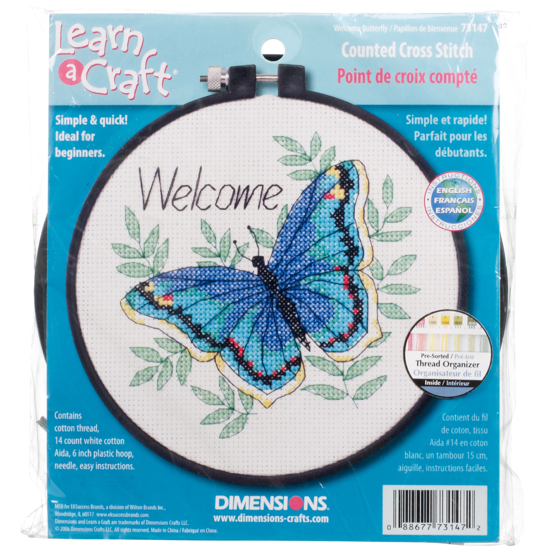 Dimensions Welcome Butterfly Counted Cross Stitch Kit