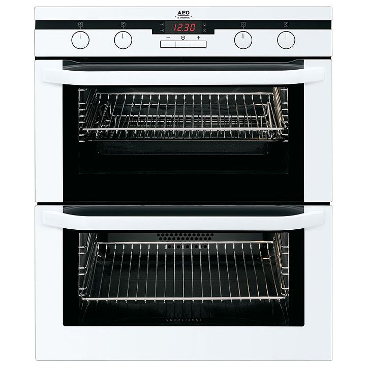 AEG U4111 6W Double Built Under Electric Oven White
