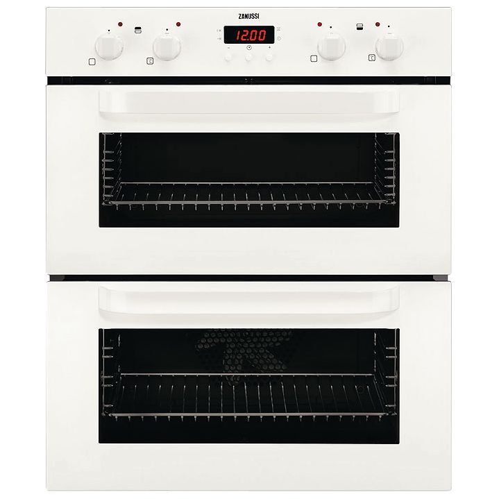 Zanussi ZOU370W Built-Under Double Electric Oven, White at John Lewis