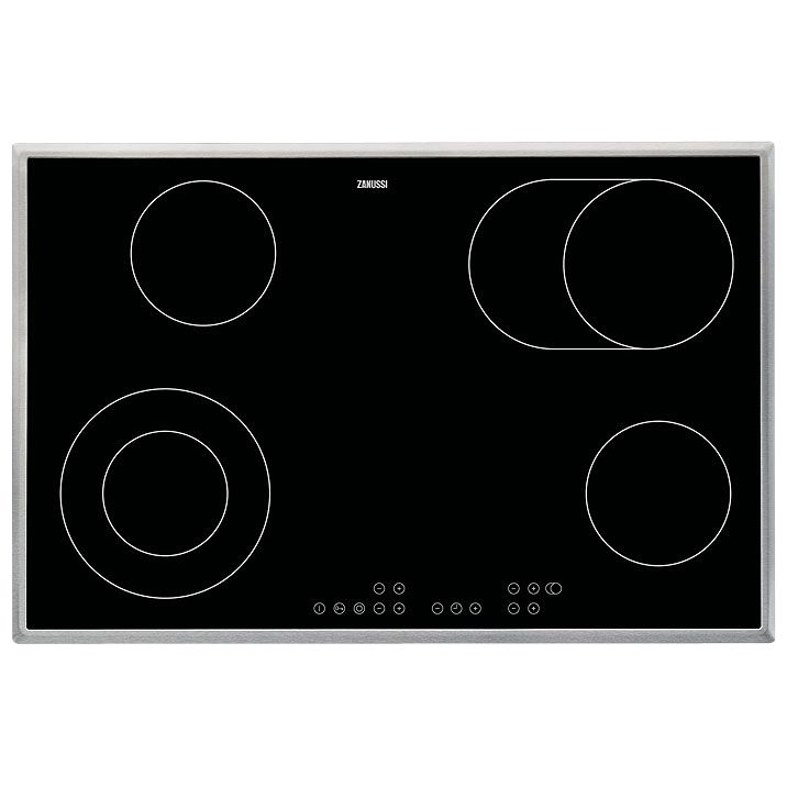 Zanussi ZVT860X Ceramic Hob, Black at John Lewis