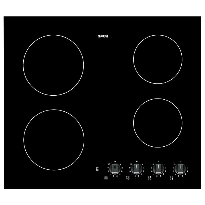 Zanussi ZVM640F Ceramic Hob, Black at John Lewis