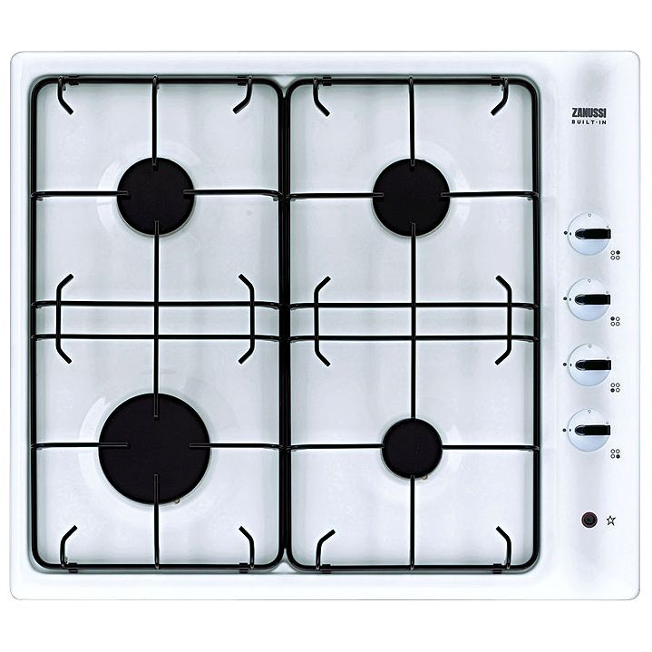 Zanussi ZGL62ITW Gas Hob, White at John Lewis