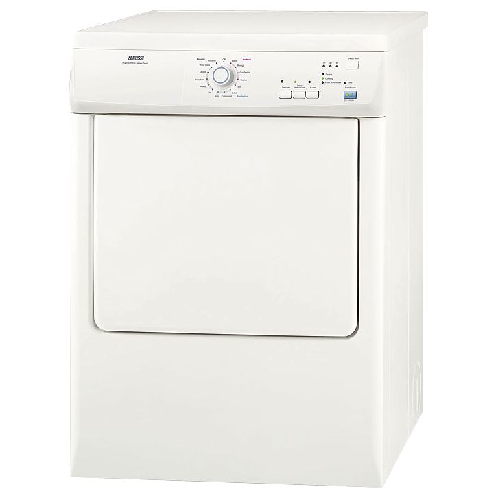 Zanussi ZDE67550W Tumble Dryer, White at John Lewis