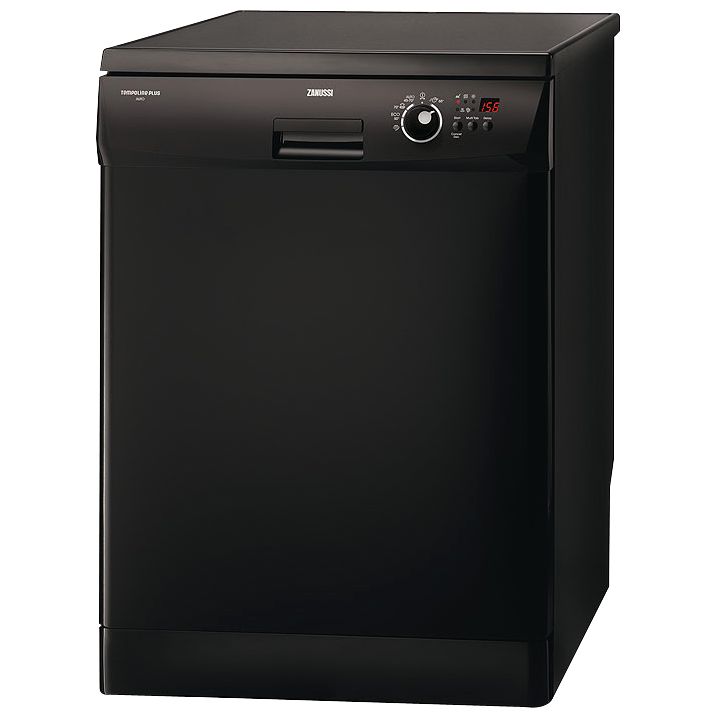 Zanussi ZDF3020N Dishwasher, Black at John Lewis