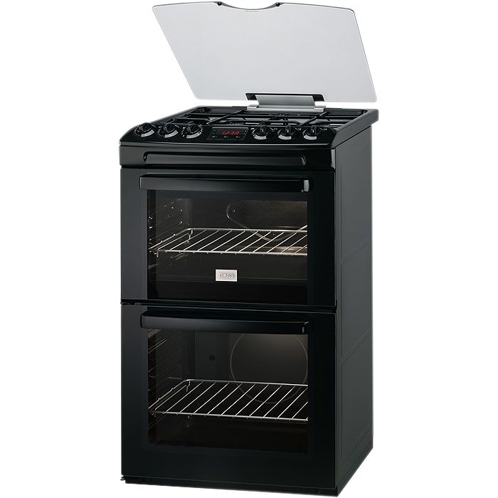 Zanussi ZCG551GNC Gas Cooker, Black at John Lewis