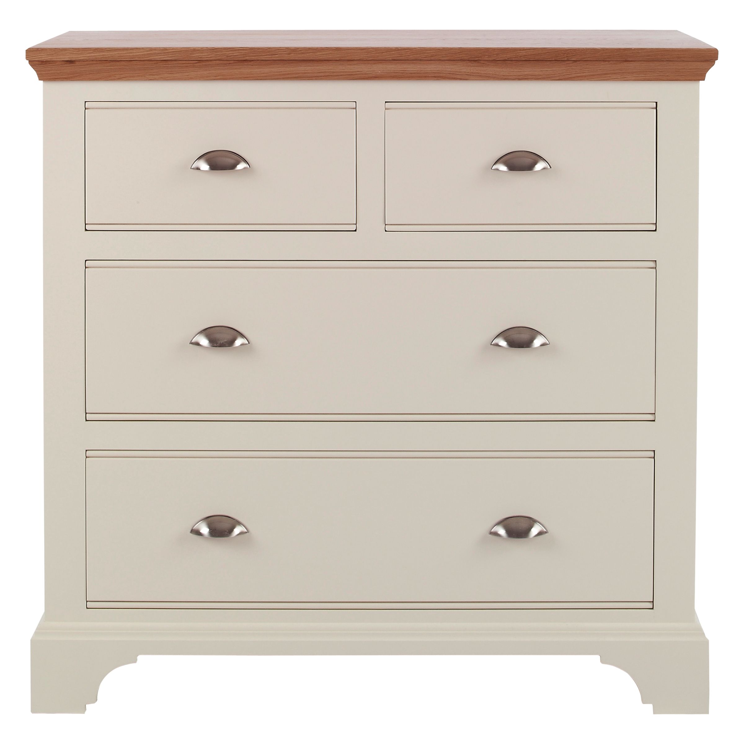 John Lewis Hampton 2+2 Drawer Chest, Ivory at John Lewis