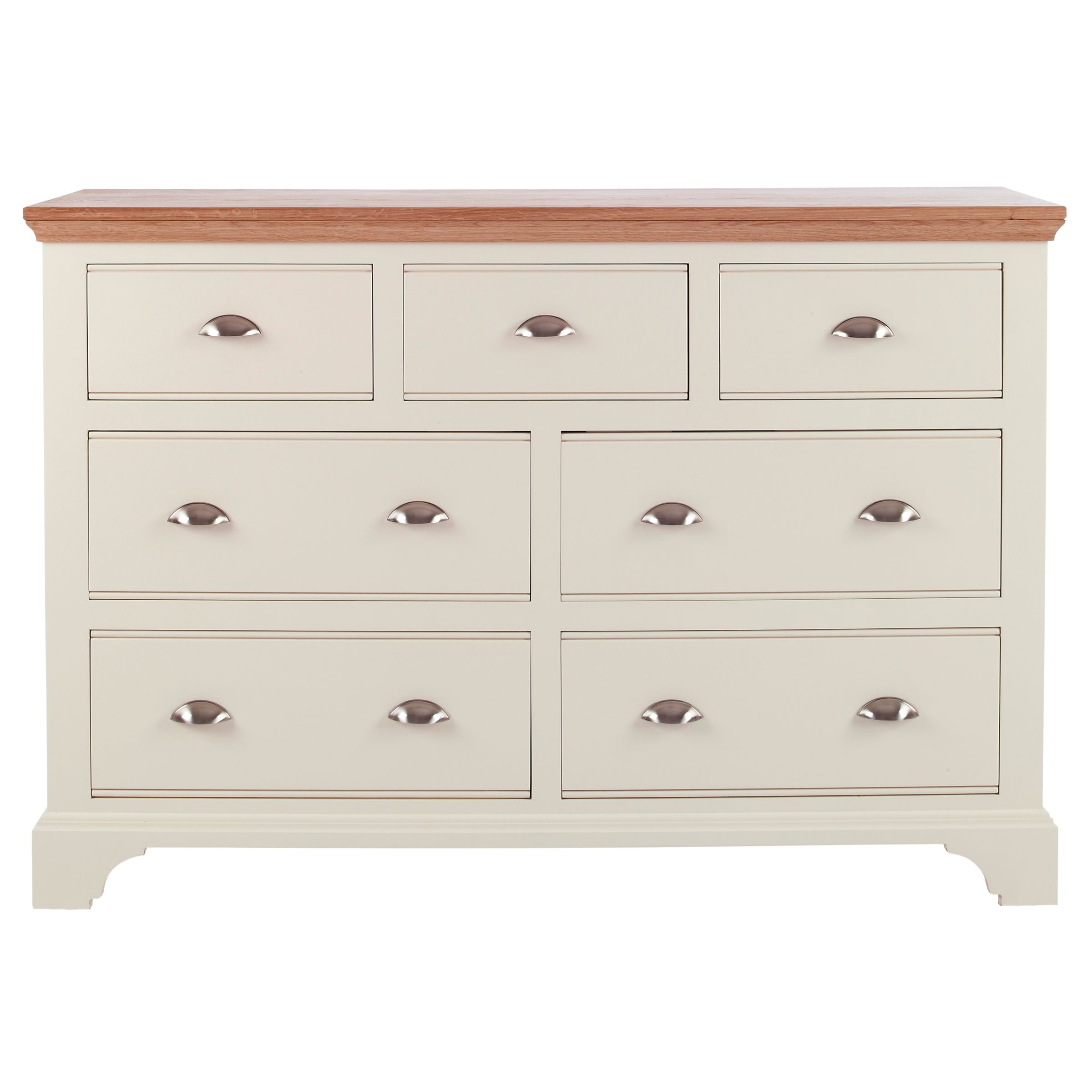 John Lewis Hampton 4+3 Drawer Chest, Ivory at John Lewis