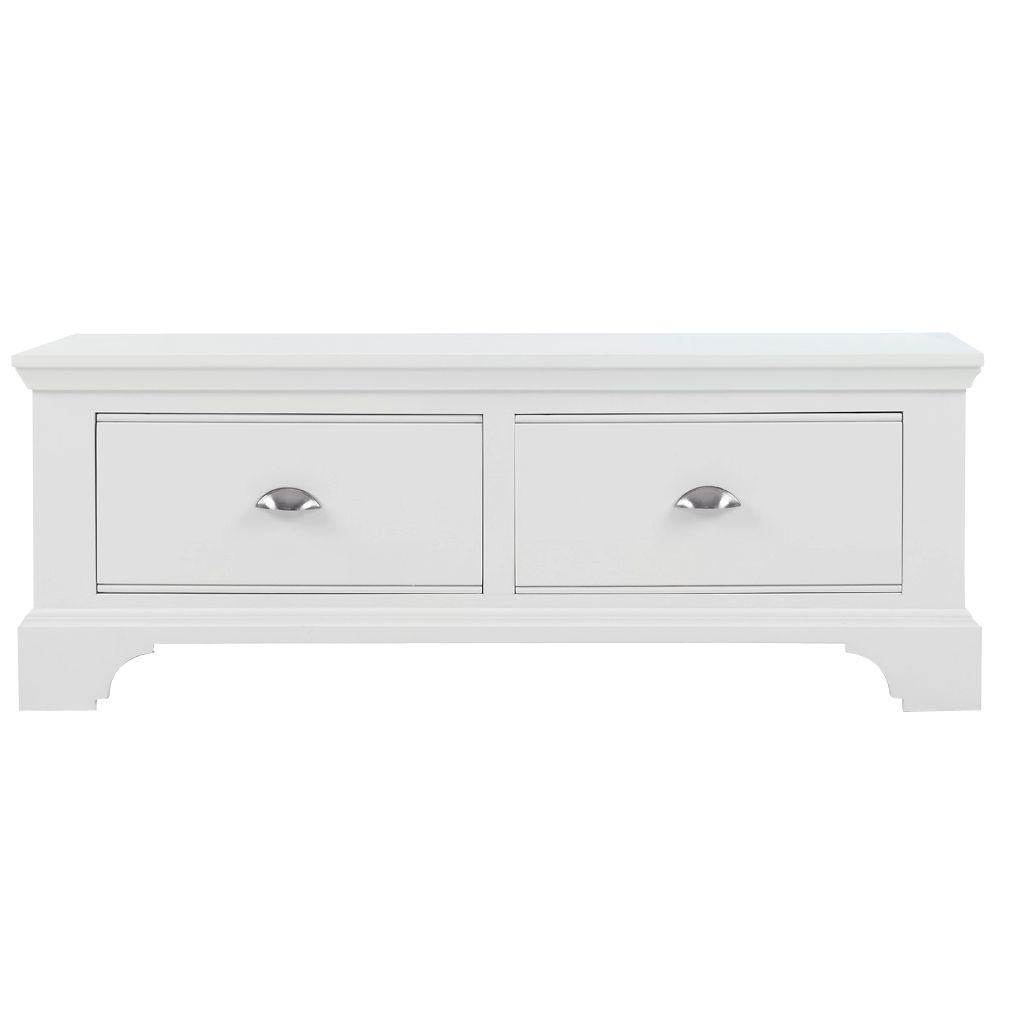 John Lewis Hampton Blanket Box, White at John Lewis