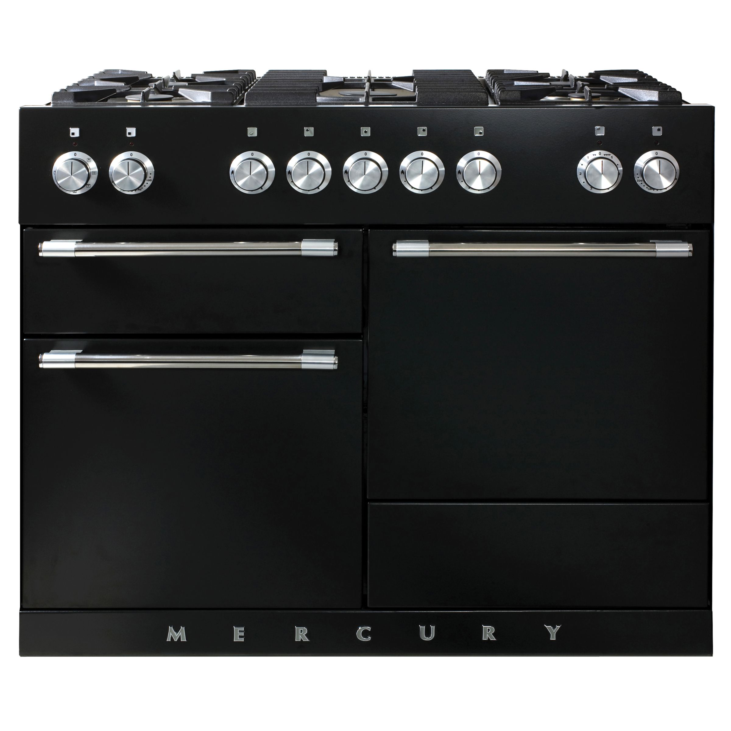 Mercury MCY1100DFLQ Dual Fuel Cooker, Black at John Lewis