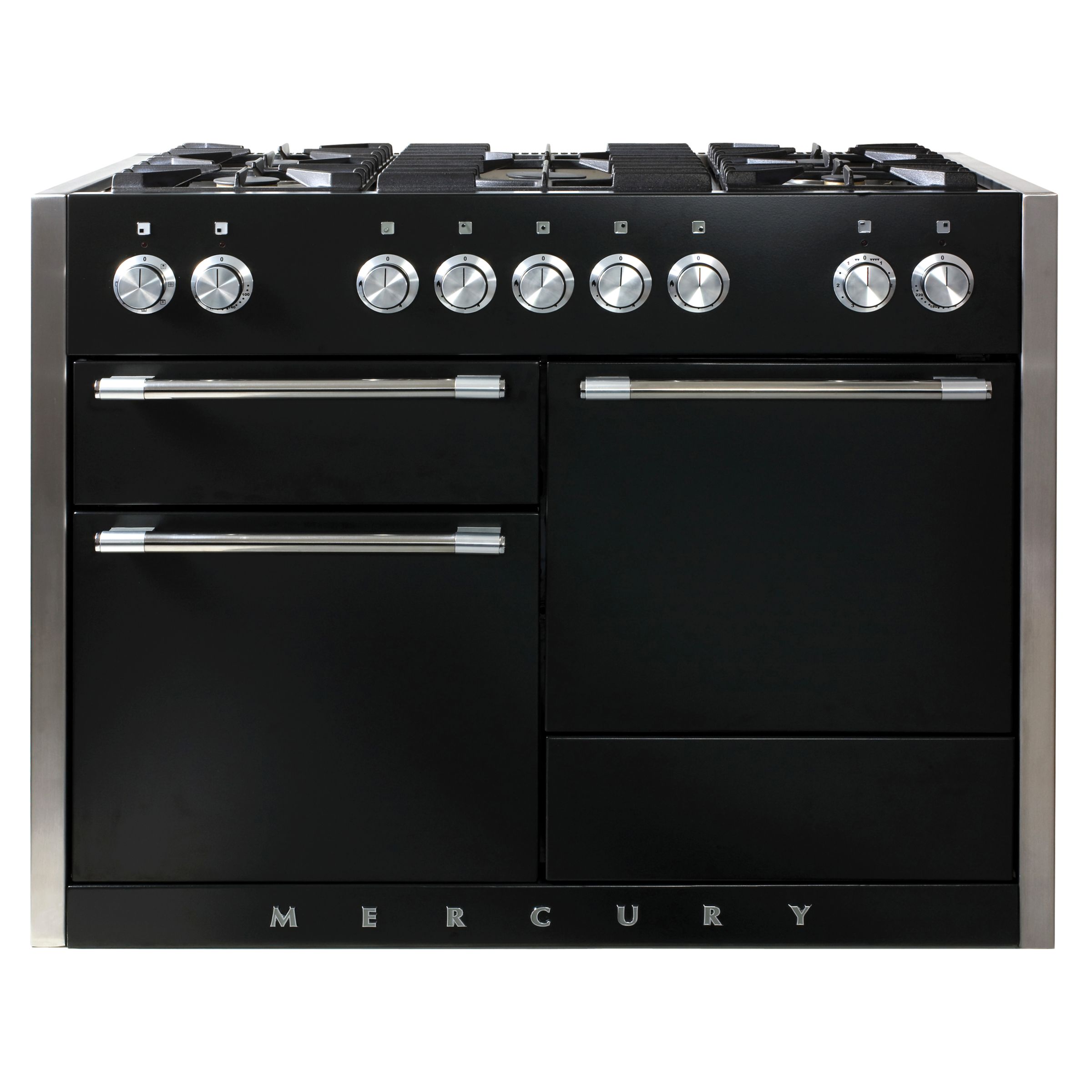 Mercury MCY1200DFLQ Dual Fuel Cooker, Black at John Lewis