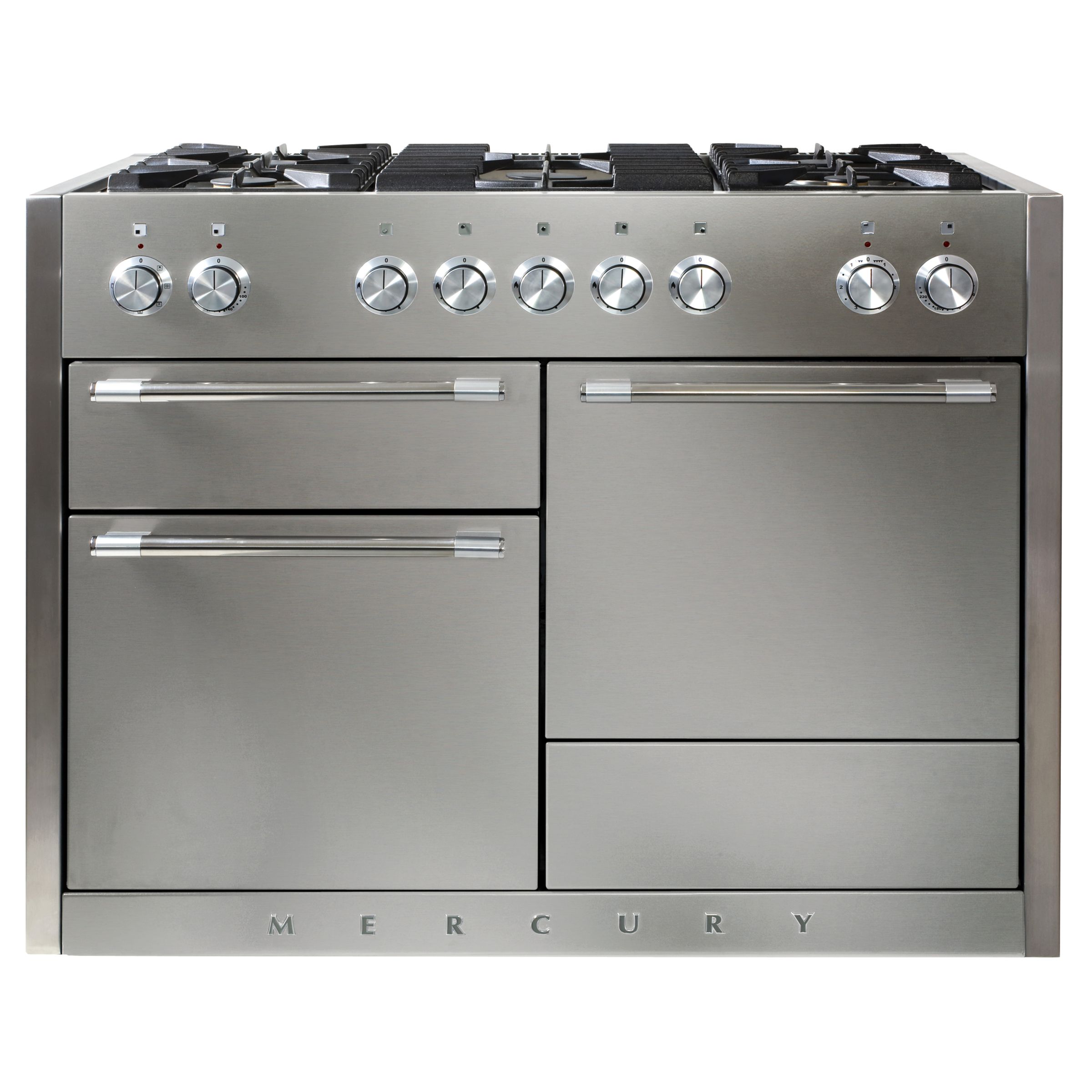 Mercury MCY1200DFSS Dual Fuel Cooker, Stainless Steel at John Lewis