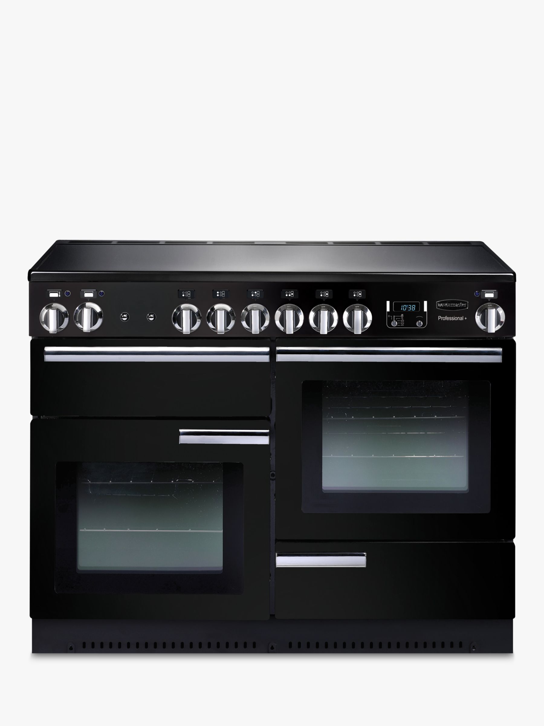 Rangemaster Professional+ 110 Electric Range Cooker, Black at John Lewis