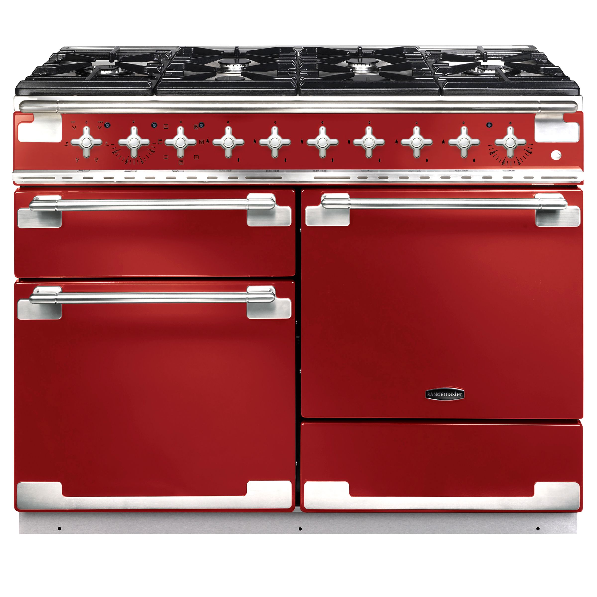 Rangemaster Elise 110 Dual Fuel Cooker, Red at John Lewis