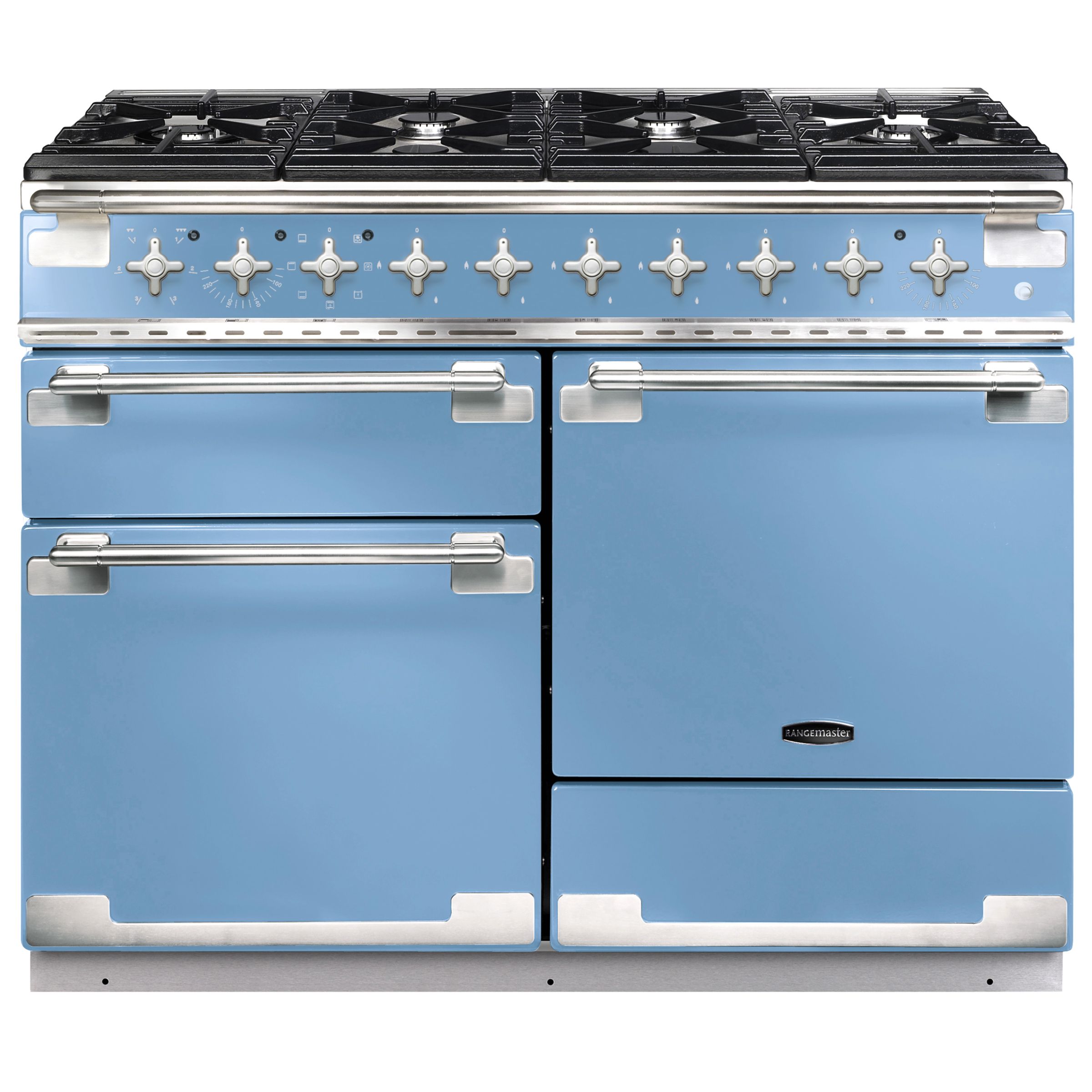 Rangemaster Elise 110 Dual Fuel Cooker, Blue at John Lewis