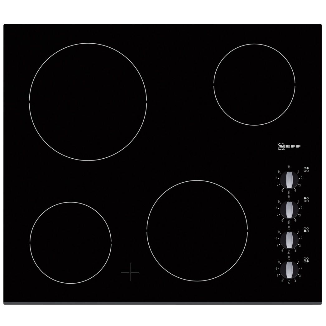 Neff T12K10X1 Ceramic Hob, Brushed Steel at John Lewis