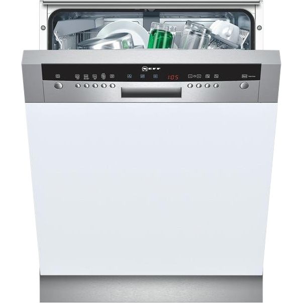 Neff S41M50N0GB Semi-Integrated Dishwasher, Stainless Steel at John Lewis