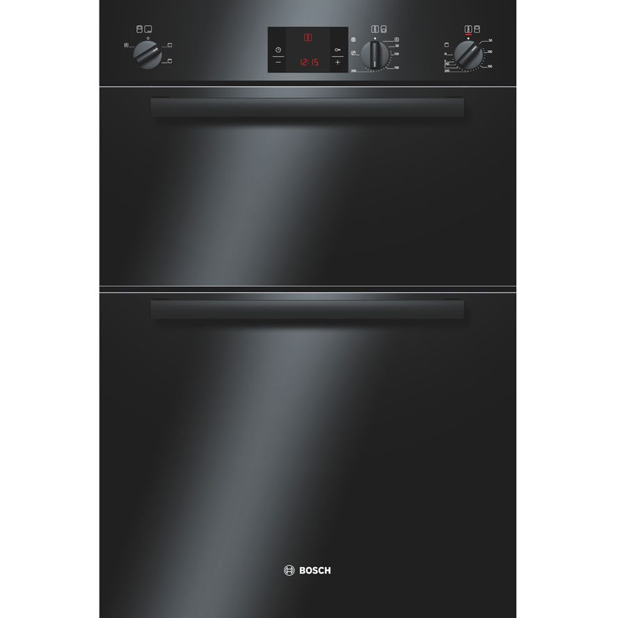 Bosch HBM13B160B Double Oven, Black at John Lewis