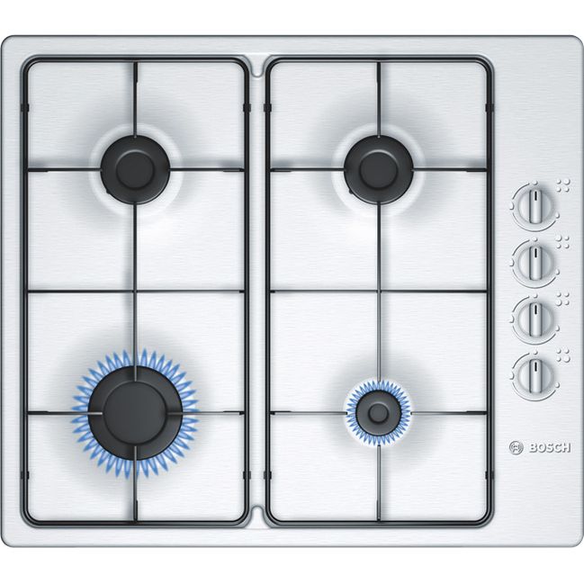 Bosch PBP615B80E Gas Hob, Stainless Steel at John Lewis