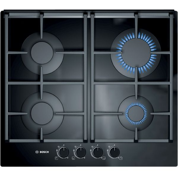 Bosch PPP616B90E Gas Hob, Black at John Lewis