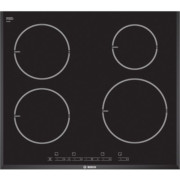 Bosch PIE651T14E Ceramic Induction Hob, Black at John Lewis