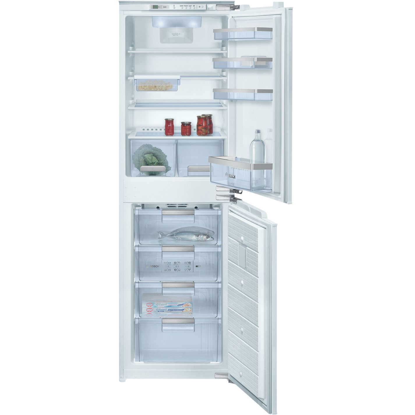 Bosch KIN32A50GB Integrated Fridge Freezer, White at John Lewis