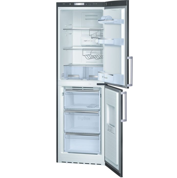 Bosch Exxcel KGH34X50GB Fridge Freezer, Black at John Lewis