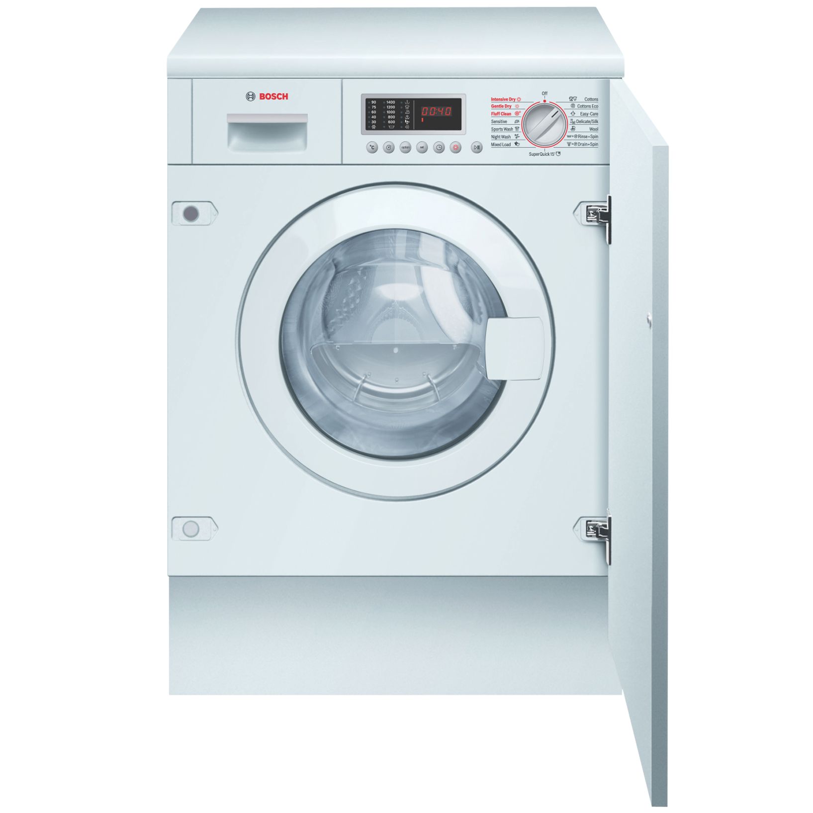 Bosch Avantixx WKD28540GB Integrated Washer Dryer, White at John Lewis